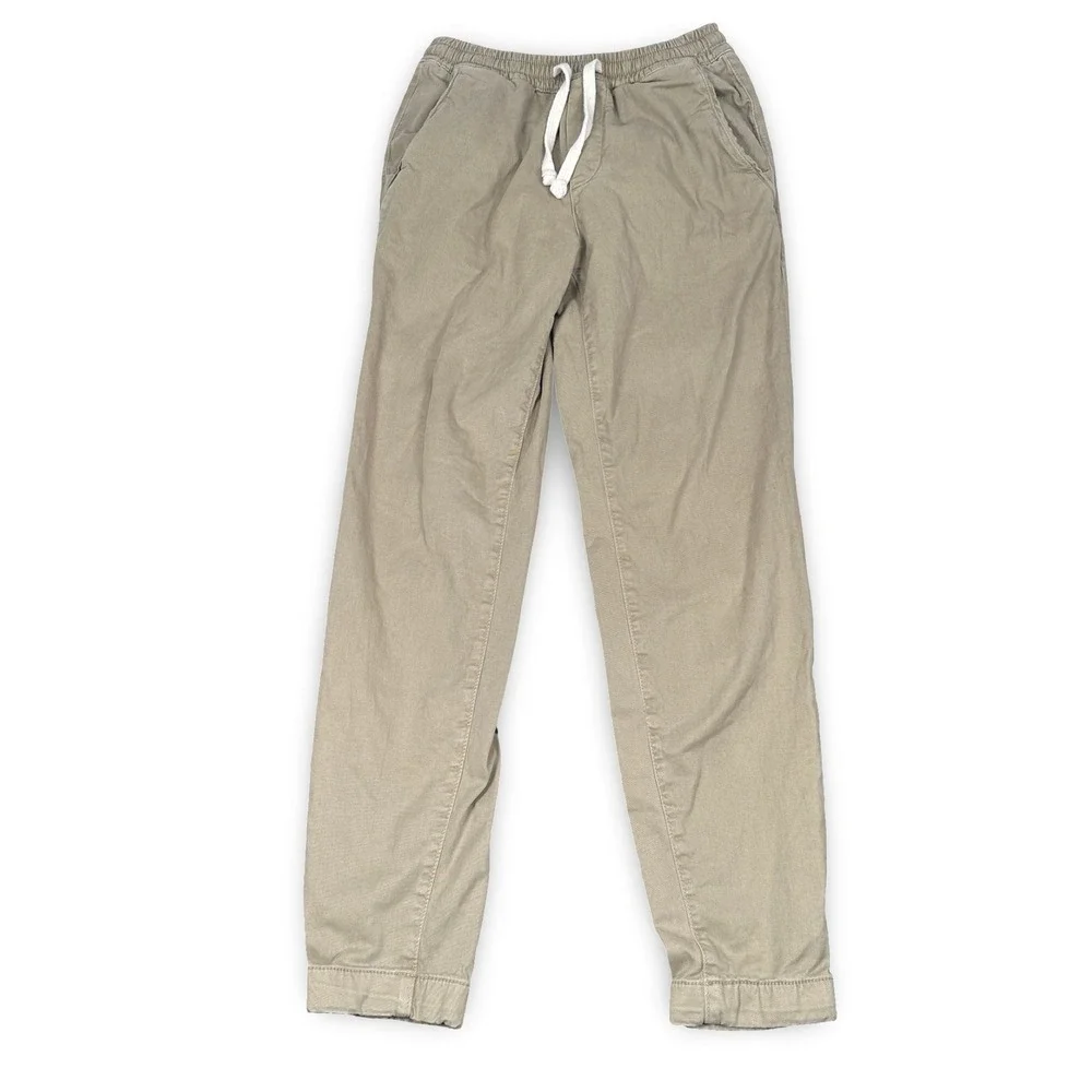 Marine Layer Mens Saturday Beach Pants Tan Cotton Lyocell Stretch Small 14442